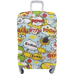 Comic Pow Bamm Boom Poof Wtf Pattern 1 Luggage Cover (large) by EDDArt