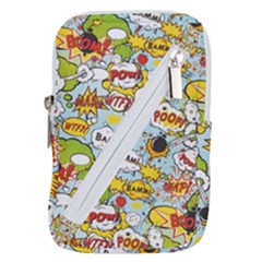 Comic Pow Bamm Boom Poof Wtf Pattern 1 Belt Pouch Bag (large) by EDDArt