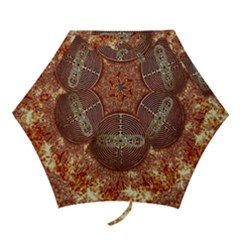 Chartres Double Infinity Antique Mandala Mini Folding Umbrellas by EDDArt