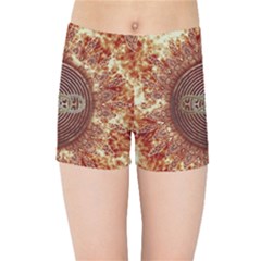 Chartres Double Infinity Antique Mandala Kids  Sports Shorts by EDDArt