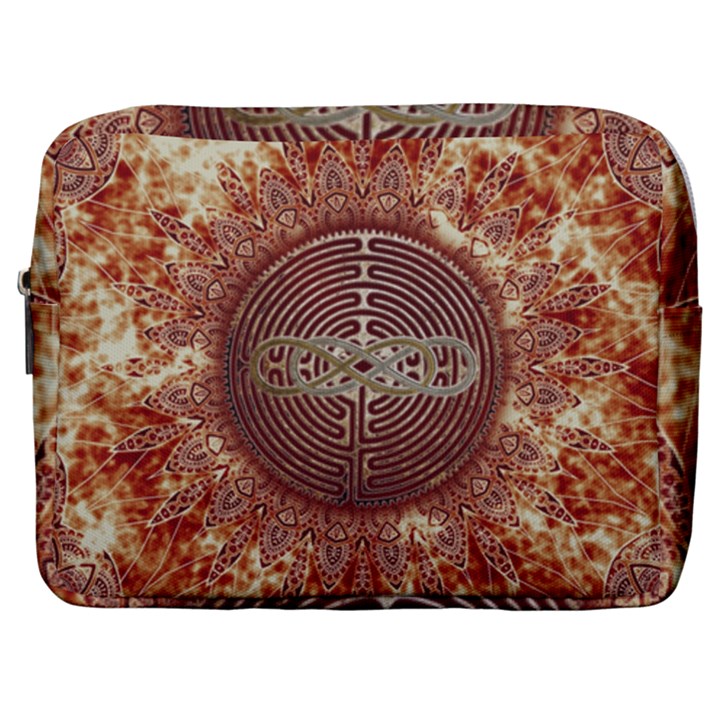 Chartres Double Infinity Antique Mandala Make Up Pouch (Large)