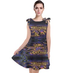 Abstract Art - Adjustable Angle Jagged 1 Tie Up Tunic Dress