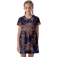 Abstract Art - Adjustable Angle Jagged 1 Kids  Asymmetric Collar Dress by EDDArt
