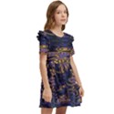 Abstract Art - Adjustable Angle Jagged 1 Kids  Frilly Sleeves Pocket Dress View2