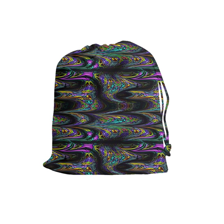 Abstract Art - Adjustable Angle Jagged 2 Drawstring Pouch (Large)