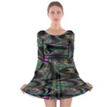 Abstract Art - Adjustable Angle Jagged 2 Long Sleeve Skater Dress