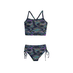 Abstract Art - Adjustable Angle Jagged 2 Girls  Tankini Swimsuit