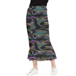 Abstract Art - Adjustable Angle Jagged 2 Maxi Fishtail Chiffon Skirt