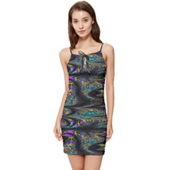 Abstract Art - Adjustable Angle Jagged 2 Summer Tie Front Dress by EDDArt