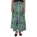 Botanic Camouflage Pattern Flared Maxi Skirt View1