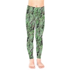 Botanic Camouflage Pattern Kids  Leggings by dflcprintsclothing