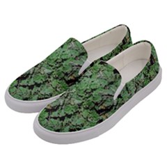 Botanic Camouflage Pattern Men s Canvas Slip Ons by dflcprintsclothing