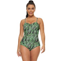 Botanic Camouflage Pattern Retro Full Coverage Swimsuit by dflcprintsclothing