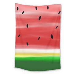 Painted Watermelon Pattern, Fruit Themed Apparel Large Tapestry by Casemiro