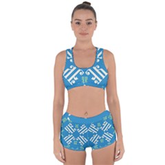 Abstract Pattern Geometric Backgrounds   Racerback Boyleg Bikini Set by Eskimos