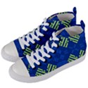 Abstract pattern geometric backgrounds   Women s Mid-Top Canvas Sneakers View2