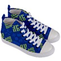 Abstract pattern geometric backgrounds   Women s Mid-Top Canvas Sneakers View3