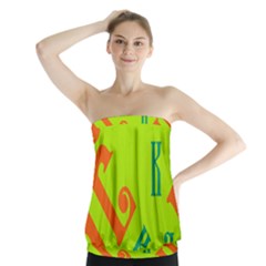 Abstract Pattern Geometric Backgrounds   Strapless Top by Eskimos