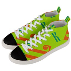 Abstract Pattern Geometric Backgrounds   Men s Mid-top Canvas Sneakers by Eskimos