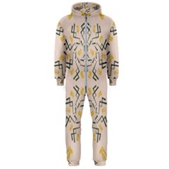 Abstract Pattern Geometric Backgrounds   Hooded Jumpsuit (men) by Eskimos