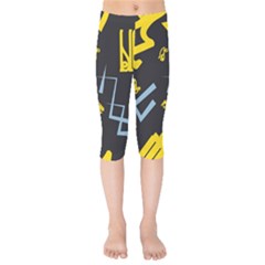 Abstract Pattern Geometric Backgrounds   Kids  Capri Leggings  by Eskimos