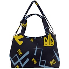 Abstract Pattern Geometric Backgrounds   Double Compartment Shoulder Bag by Eskimos