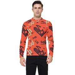 Abstract Pattern Geometric Backgrounds   Men s Long Sleeve Rash Guard by Eskimos