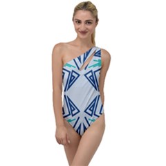 Abstract Pattern Geometric Backgrounds   To One Side Swimsuit by Eskimos