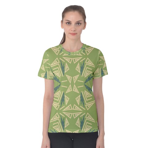 Abstract Pattern Geometric Backgrounds   Women s Cotton Tee by Eskimos