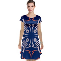 Abstract Pattern Geometric Backgrounds   Cap Sleeve Nightdress by Eskimos