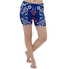 Abstract Pattern Geometric Backgrounds   Lightweight Velour Yoga Shorts by Eskimos