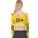 Abstract pattern geometric backgrounds   Long Sleeve Crop Top View2