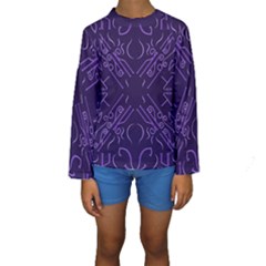 Abstract pattern geometric backgrounds   Kids  Long Sleeve Swimwear