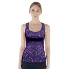 Abstract pattern geometric backgrounds   Racer Back Sports Top