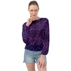 Abstract pattern geometric backgrounds   Banded Bottom Chiffon Top