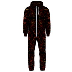 Abstract Pattern Geometric Backgrounds   Hooded Jumpsuit (men) by Eskimos