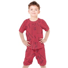 Abstract Pattern Geometric Backgrounds   Kids  Tee And Shorts Set