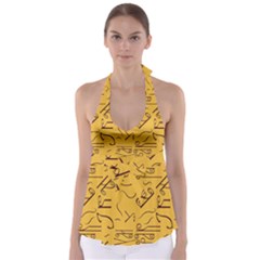 Abstract pattern geometric backgrounds   Babydoll Tankini Top