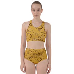 Abstract Pattern Geometric Backgrounds   Racer Back Bikini Set by Eskimos