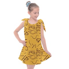 Abstract Pattern Geometric Backgrounds   Kids  Tie Up Tunic Dress by Eskimos