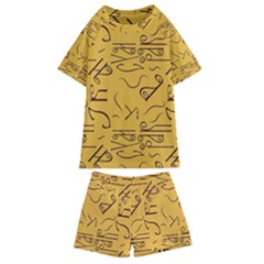 Abstract pattern geometric backgrounds   Kids  Swim Tee and Shorts Set