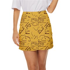 Abstract pattern geometric backgrounds   Mini Front Wrap Skirt