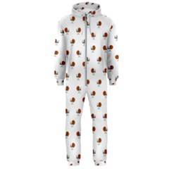 Funny Cartoon Sketchy Snail Drawing Pattern Hooded Jumpsuit (men) by dflcprintsclothing