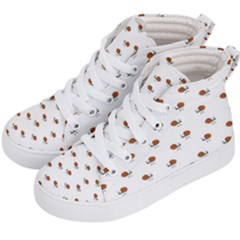 Funny Cartoon Sketchy Snail Drawing Pattern Kids  Hi-top Skate Sneakers by dflcprintsclothing