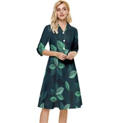 Foliage Classy Knee Length Dress