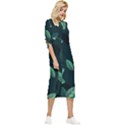 Foliage Bow Sleeve Chiffon Midi Dress View3