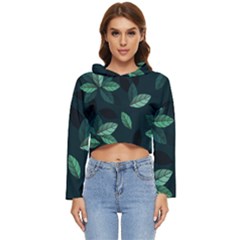 Foliage Women s Lightweight Cropped Hoodie