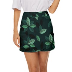 Foliage Mini Front Wrap Skirt