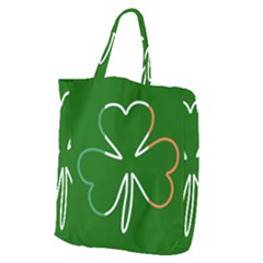 Shamrock Irish Clover St Patrick Giant Grocery Tote by yoursparklingshop