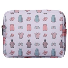 Pattern With Clothes For Newborns Make Up Pouch (large) by SychEva